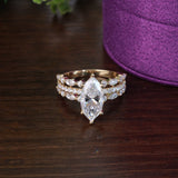 Lizzie Marquise 18Karat Yellow Gold Moissanite Engagement Ring