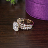 Lizzie Oval 18Karat Yellow Gold Moissanite Engagement Ring