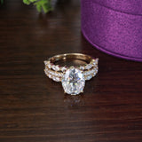 Lizzie Oval 18Karat Yellow Gold Moissanite Engagement Ring