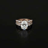 Lizzie Oval 18Karat Yellow Gold Moissanite Engagement Ring