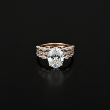 Lizzie Oval 18Karat Yellow Gold Moissanite Engagement Ring