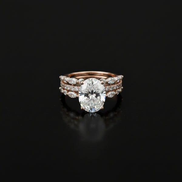 Lizzie Oval 18Karat Yellow Gold Moissanite Engagement Ring