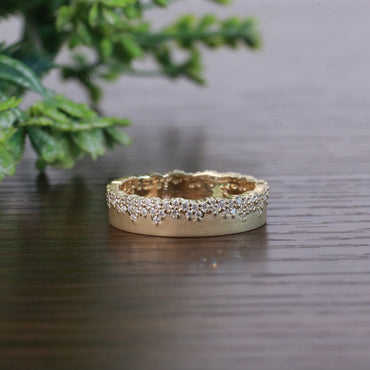 Brandon 10Karat Yellow Gold Moissanite Wedding Band