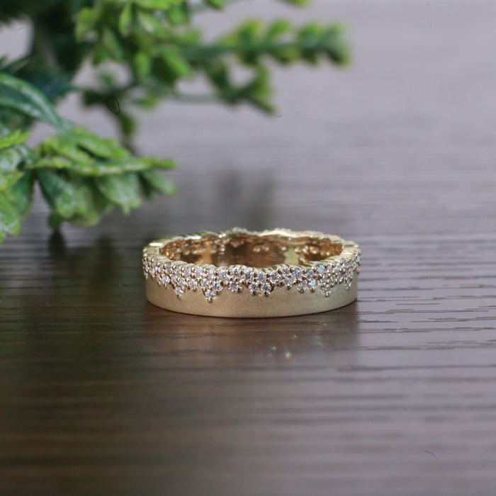 Brandon 10Karat Yellow Gold Moissanite Wedding Band