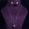 Verna Moissanite Sterling Silver Necklace and Earring Set