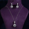 Parissa Moissanite Sterling Silver Necklace and Earring Set