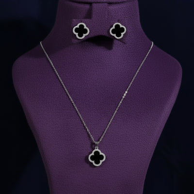Dovie Moissanite Sterling Silver Necklace and Earring Set
