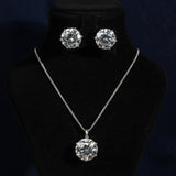 Idalia Moissanite Sterling Silver Necklace and Earring Set