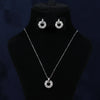 Winifred Moissanite Sterling Silver Necklace and Earring Set
