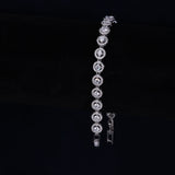 Viola Moissanite Sterling Silver Bracelet