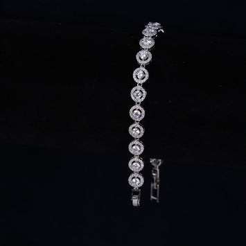 Viola Moissanite Sterling Silver Bracelet