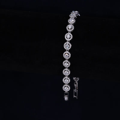 Viola Moissanite Sterling Silver Bracelet