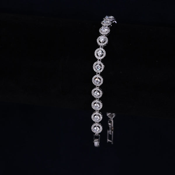 Viola Moissanite Sterling Silver Bracelet
