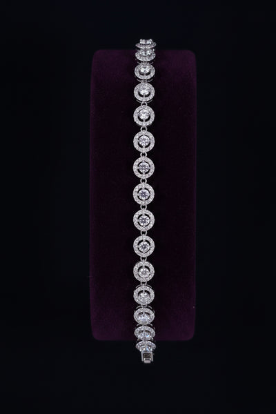 Viola Moissanite Sterling Silver Bracelet