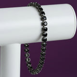 Solene Black Moissanite Sterling Silver Bracelet