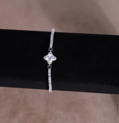 Miranda Moissanite Sterling Silver Bracelet