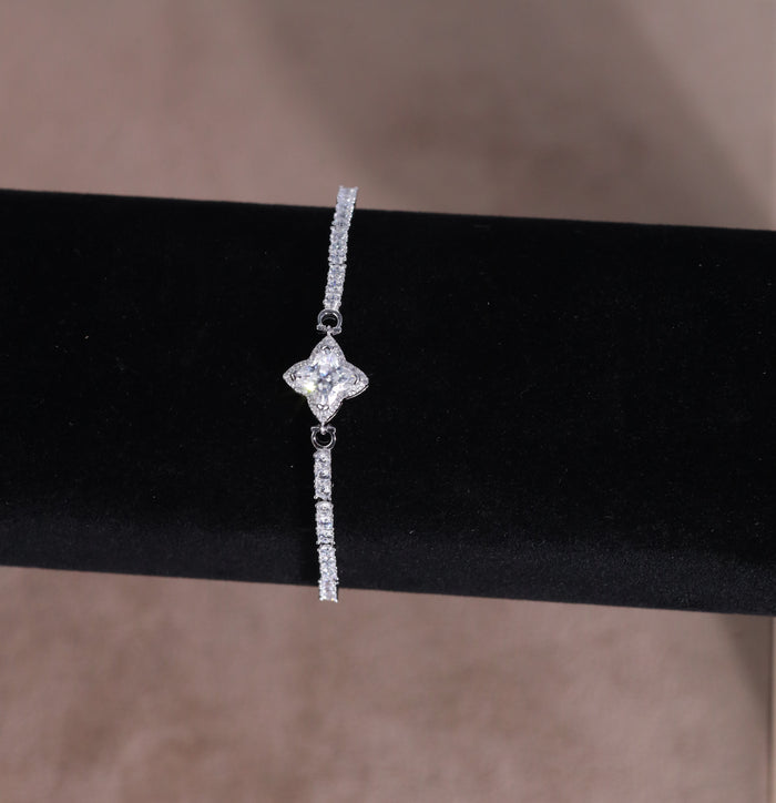 Miranda Moissanite Sterling Silver Bracelet