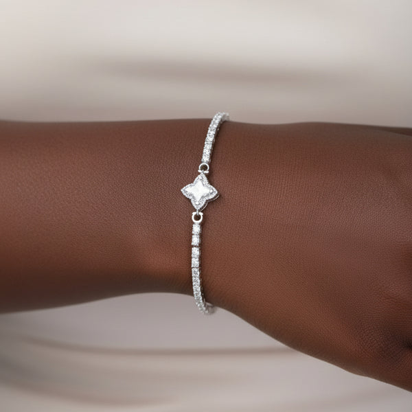 Miranda Moissanite Sterling Silver Bracelet