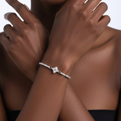 Tabitha Moissanite Sterling Silver Bracelet