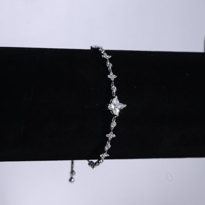 Eve Moissanite Sterling Silver Bracelet