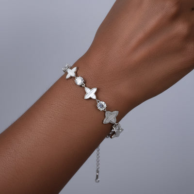 Emilia Moissanite Sterling Silver Bracelet