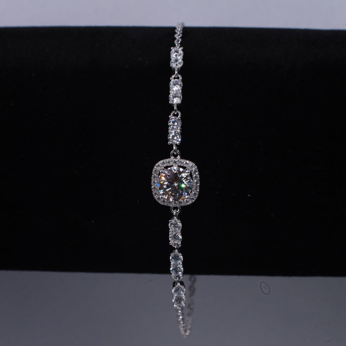 Isadora Moissanite Sterling Silver Bracelet