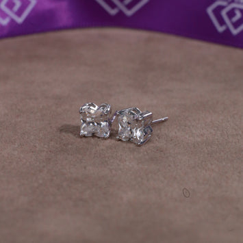 Marina Moissanite Sterling Silver Earring