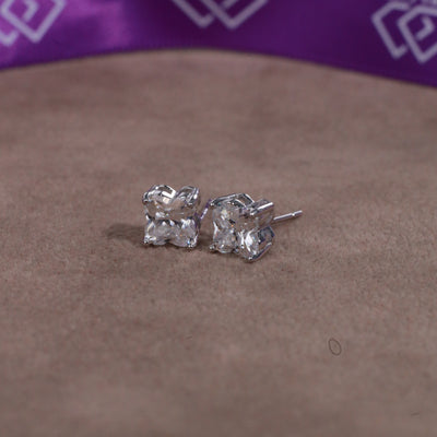 Marina Moissanite Sterling Silver Earring