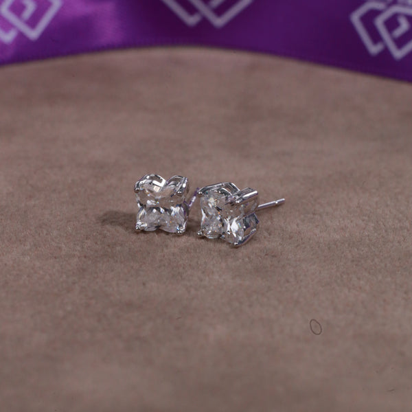 Marina Moissanite Sterling Silver Earring