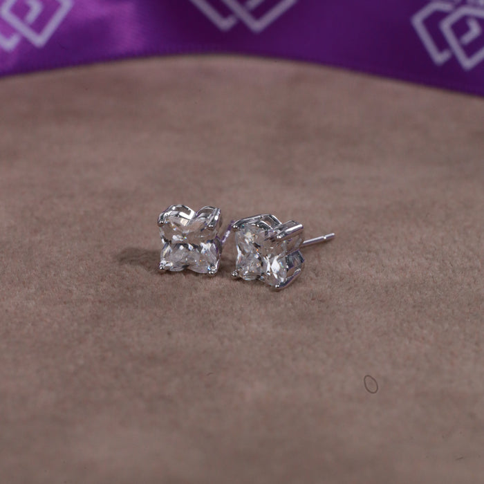 Marina Moissanite Sterling Silver Earring