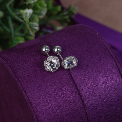 Paola Moissanite Sterling Silver Earring