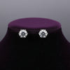 Opal Moissanite Sterling Silver Earring