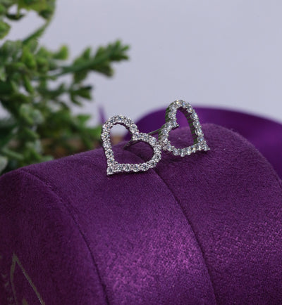 Crown Moissanite Sterling Silver Earring