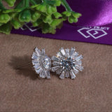 Maggie Moissanite Sterling Silver Earring
