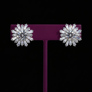 Maggie Moissanite Sterling Silver Earring