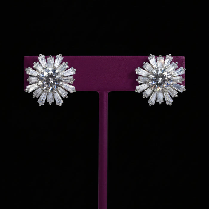 Maggie Moissanite Sterling Silver Earring