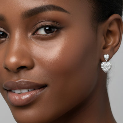 Estelle Moissanite Sterling Silver Earring