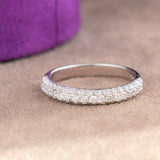 Lucia Moissanite Sterling Silver Wedding Band