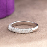 Lucia Moissanite Sterling Silver Wedding Band