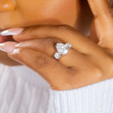 Lana Pear Moissanite Sterling Silver Engagement Ring
