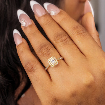 Natalia Emerald 18Karat Yellow Gold Engagement Ring