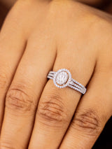 Luisa Oval 18Karat White Gold Engagement Ring