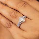 Luisa Oval 18Karat White Gold Engagement Ring