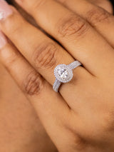 Zinnia Oval 18Karat White Gold Engagement Ring