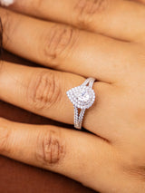 Farah Pear 18Karat White Gold Engagement Ring