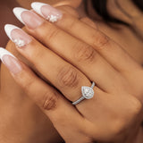 Brenda Pear 18Karat White Gold Engagement Ring
