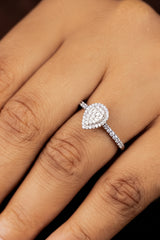 Brenda Pear 18Karat White Gold Engagement Ring
