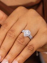 Etoro Pear 18Karat White Gold Engagement Ring