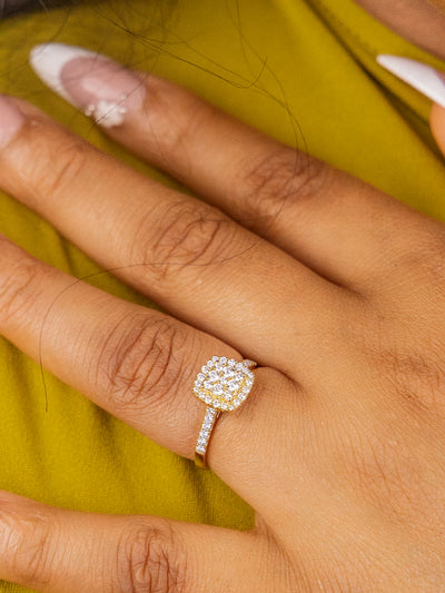 Rita 18Karat Yellow Gold Diamond Engagement Ring