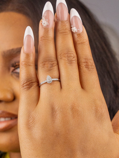 Megan 18Karat White Gold Diamond Engagement Ring
